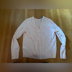 J.Crew Baby Pink Merino Wool “Franken-Button” Cardigan, XL, NWT